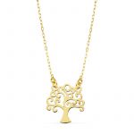 Gargantilla en oro 18kilares con el albol de la vida.