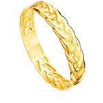 Anillo oro 18k trenzado.