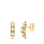 Pendientes oro 18k con circonitas.