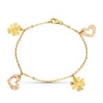 Pulsera bicolor oro 18k.