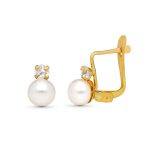 Pendientes oro amarillo con perla