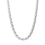 Cordón salomónico macizo en Plata de Ley 925mm.